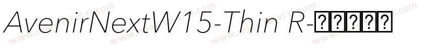 AvenirNextW15-Thin R字体转换